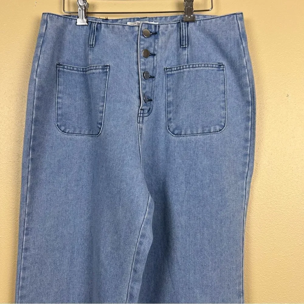 Miss Sparkling Jeans Flared Wide leg High Waisted - Picture 4 of 7